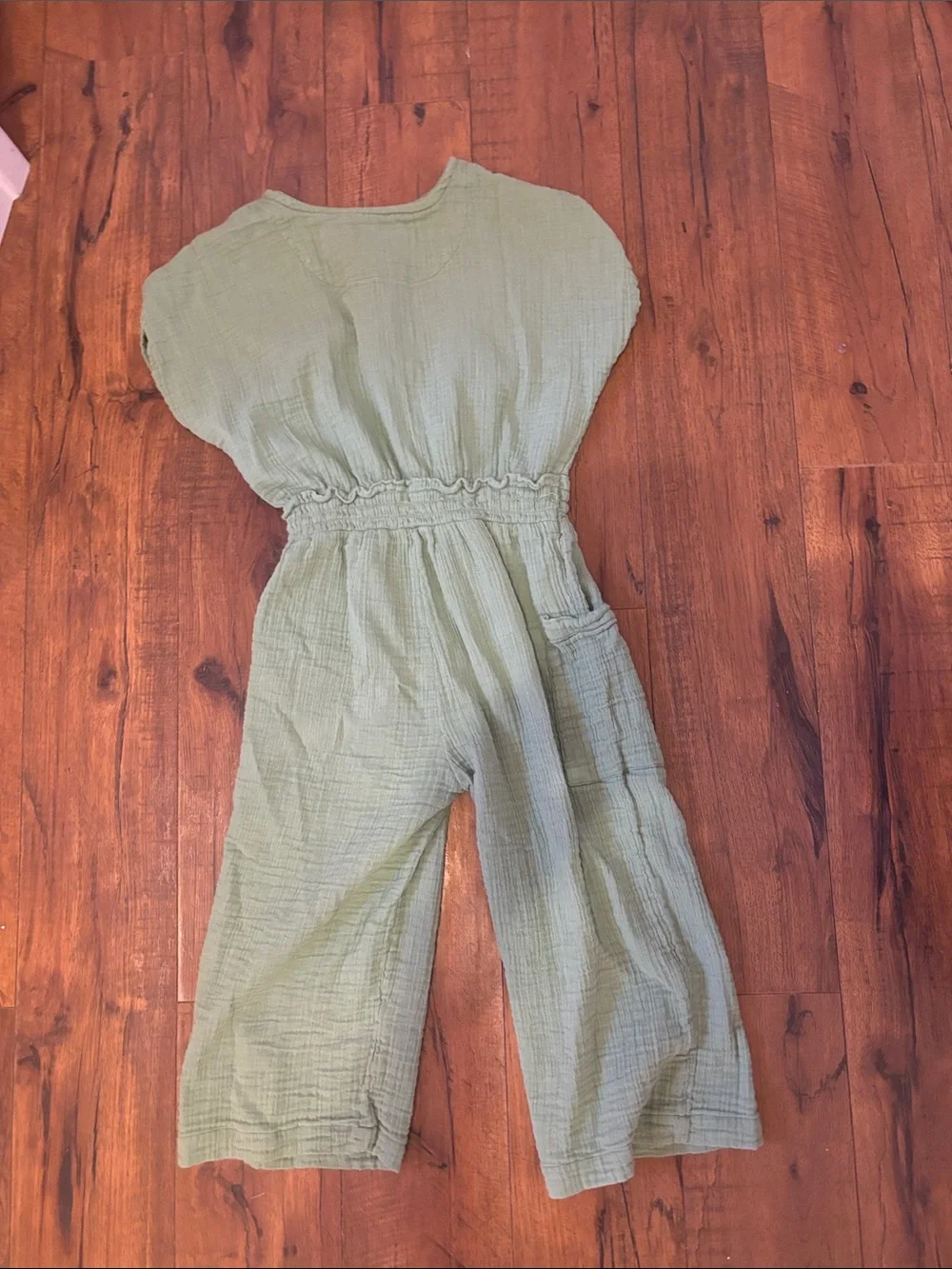 dip Sage Green Gauze Kids One-Piece Jumpsuit